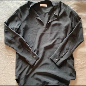 Black Everlane silk top